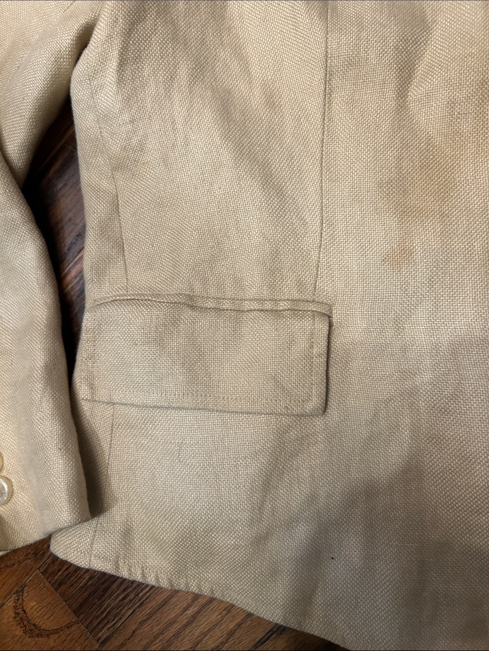 Lauren Ralph Lauren Cream 💯Linen Button Front Blazer - Picture 9 of 16